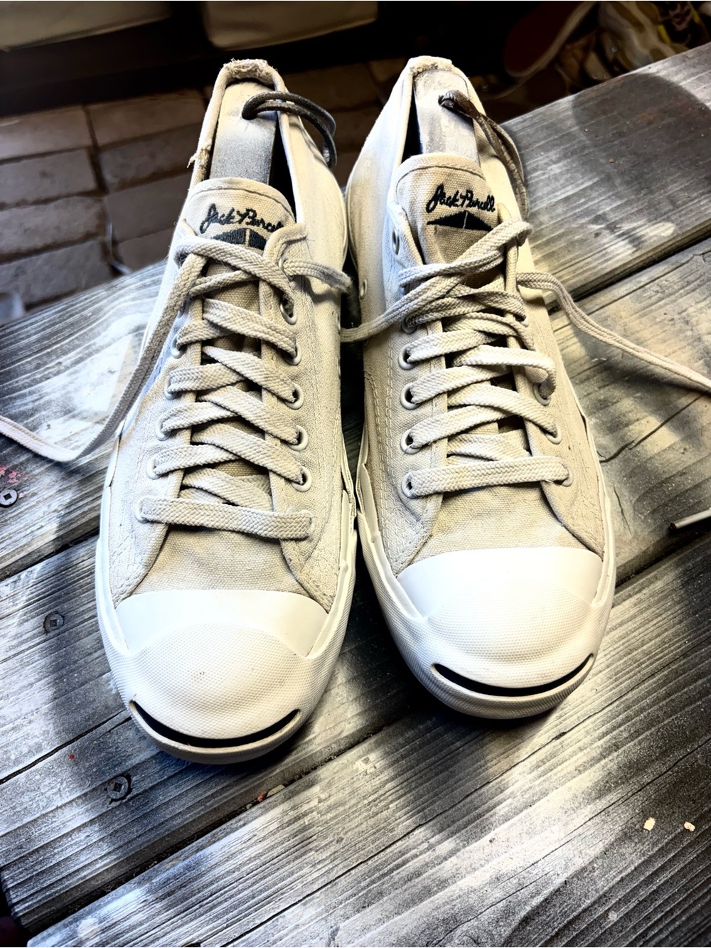 Jack Purcell white & cream sneakers #jackpurcell #converse mens 9.5